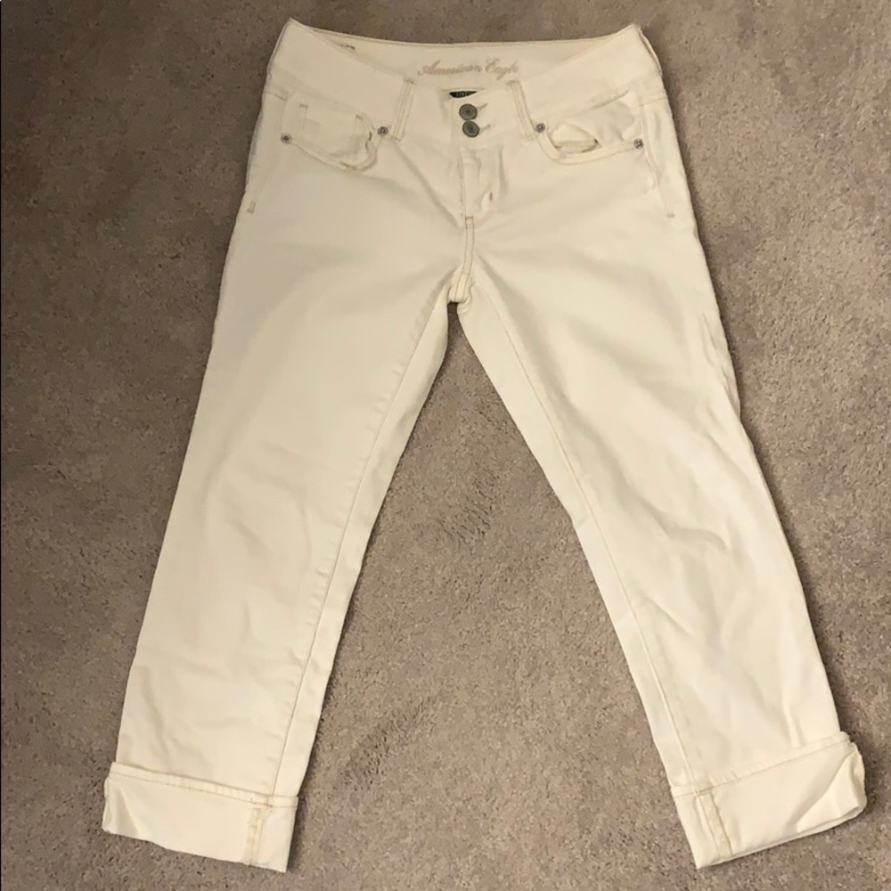 American Eagle White Capri Pants - Like New